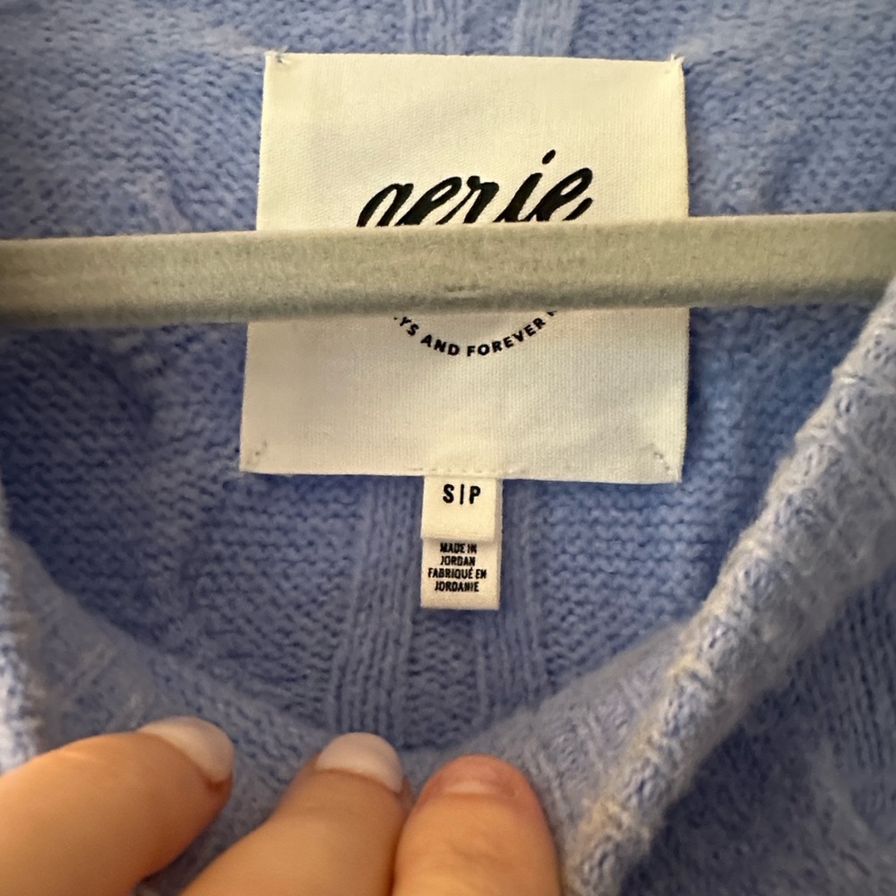 Aerie periwinkle Blue Cable Knit Sweater - Picture 7 of 7